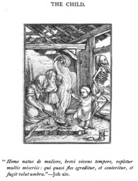 "The Child," and engraving by Hans Holbein the Younger