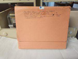 brown accordion binder for storing files