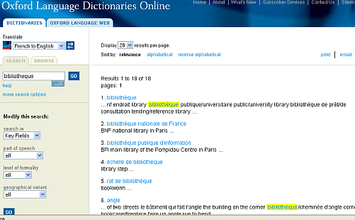Oxford Dictionaries Online