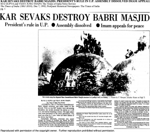 Babri Masjid headline