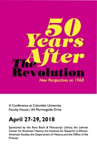 conference program for Columbia '68 symposium