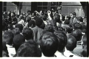 H. Rap Brown speaking outside of Hamilton Hall