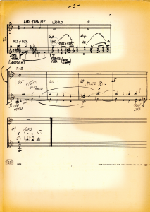 The last page of a handwritten musical score.